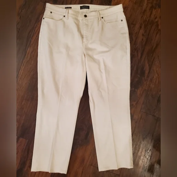 Talbots Jeans Talbots Womens Cream Flawless Five Pocket